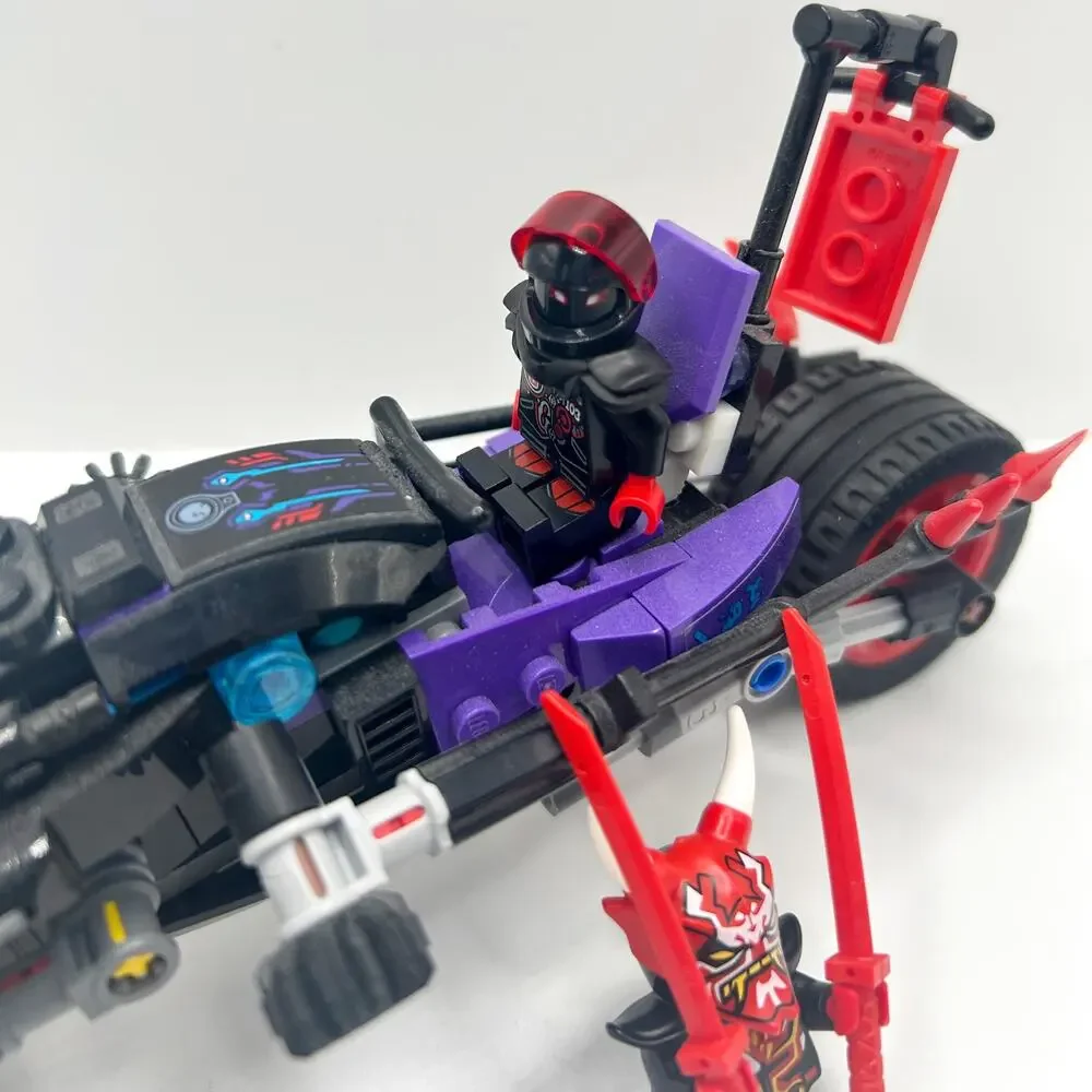 Ninjago Mr. E with Oni Mask of Vengeance Lego Minifigure and Motorcycle 99% Comp